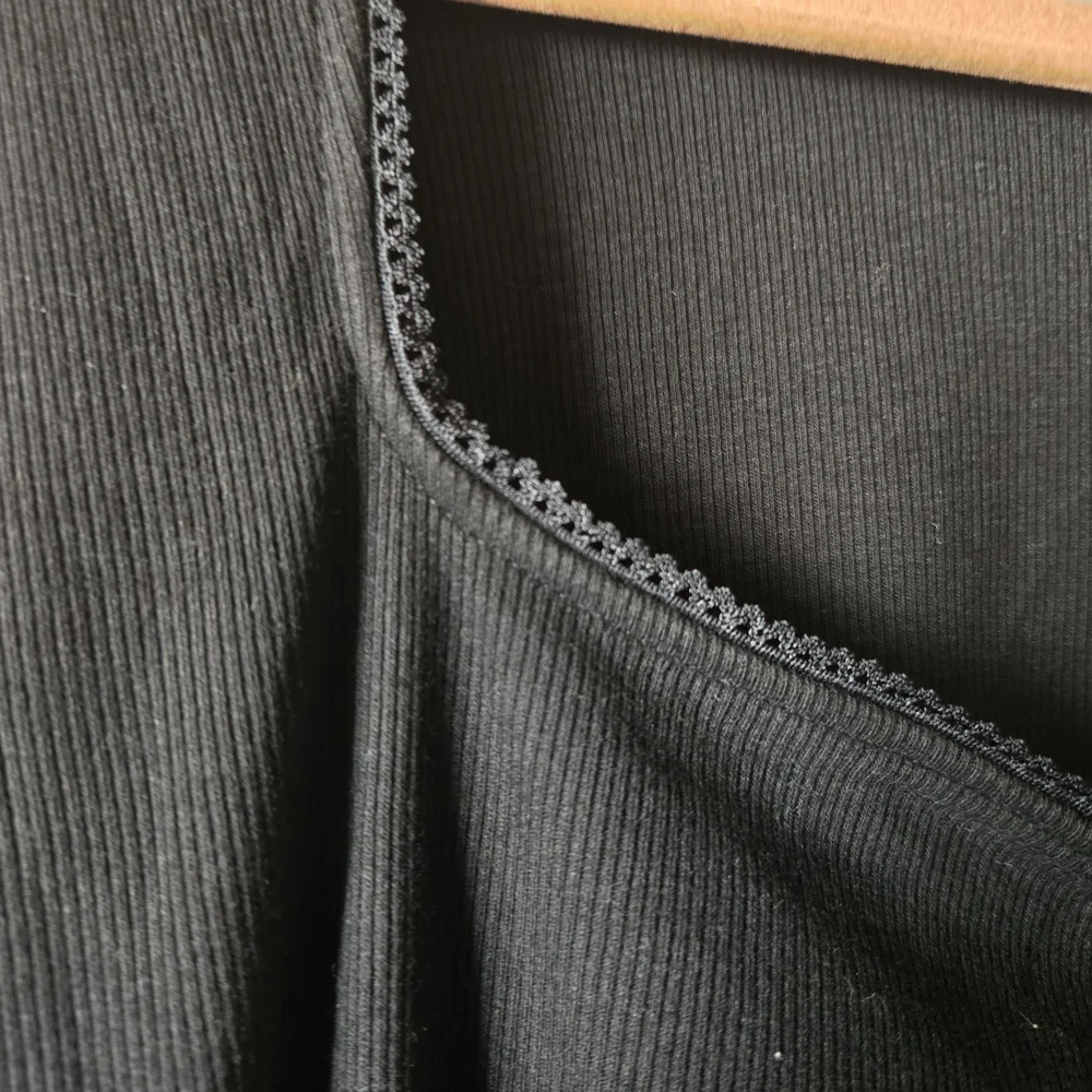 Old Navy Basic Boat Neck Black Ribbed Long Sleeve Tee Size XXL - Picture 4 of 8